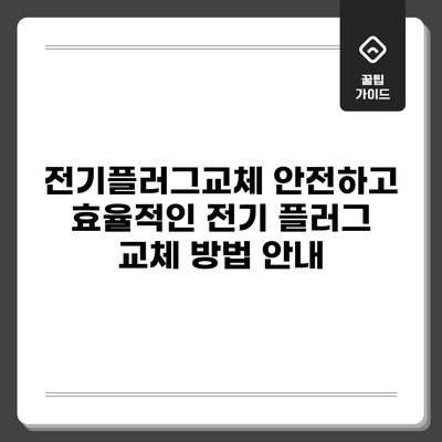 전기플러그교체: 안전하고 효율적인 전기 플러그 교체 방법 안내