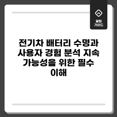 전기차 배터리 수명과 사용자 경험 분석: 지속 가능성을 위한 필수 이해